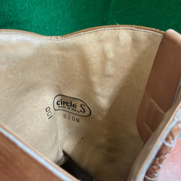 Vintage tan leather cowboy boots - Picture 2 of 4